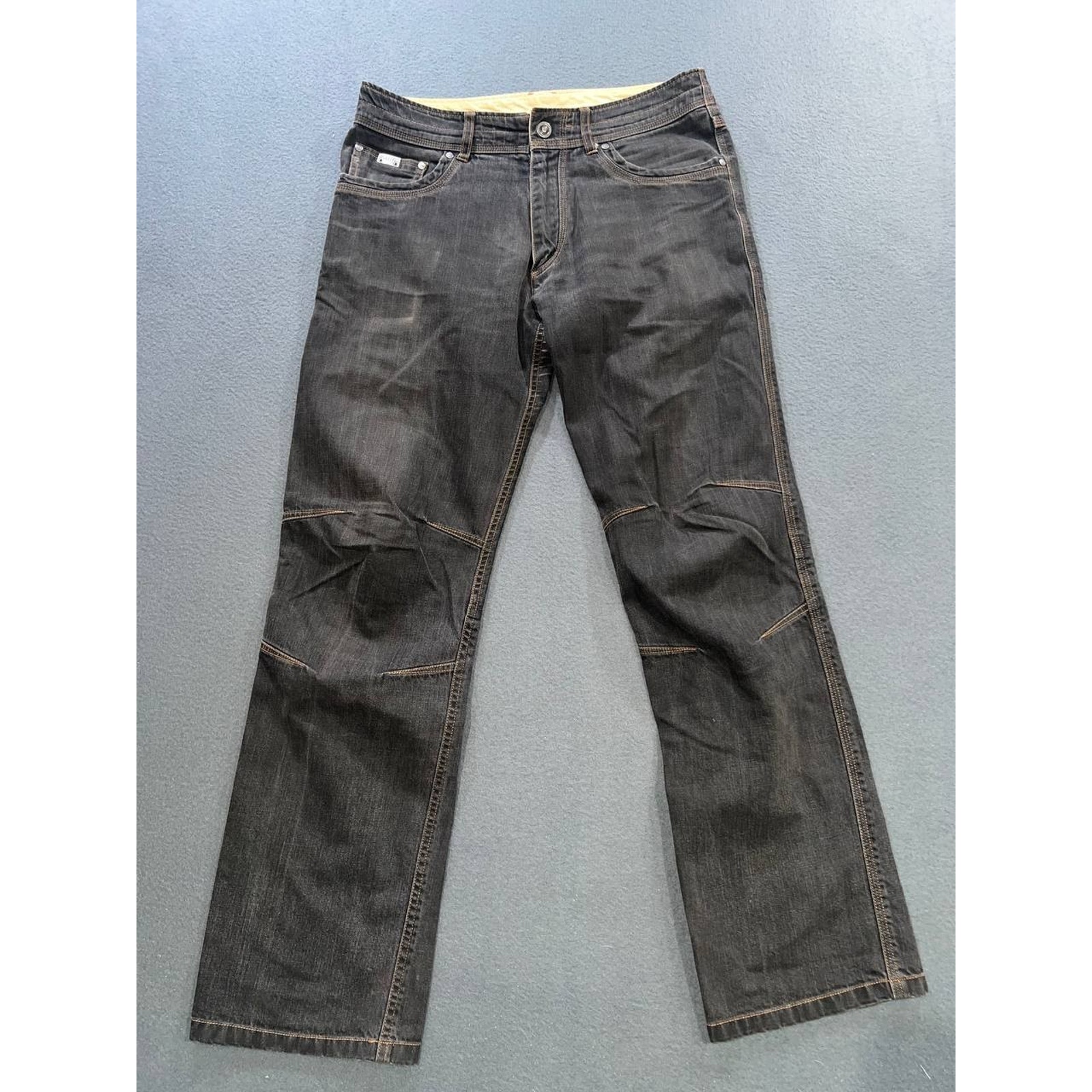 Kuhl Gray Vintage Patina Dye Jeans Y2k Straight Fit Men’s Size 32x34 A009904 — image 2 of 8
